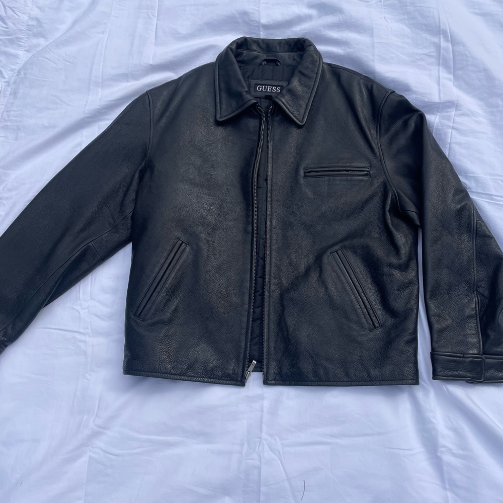 1990s Guess leather jacket
